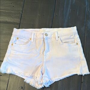7 for All Mankind White Denim Women's Shorts